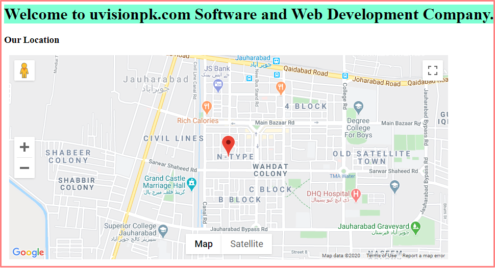 How to Add Google Map on your HTML Web page.